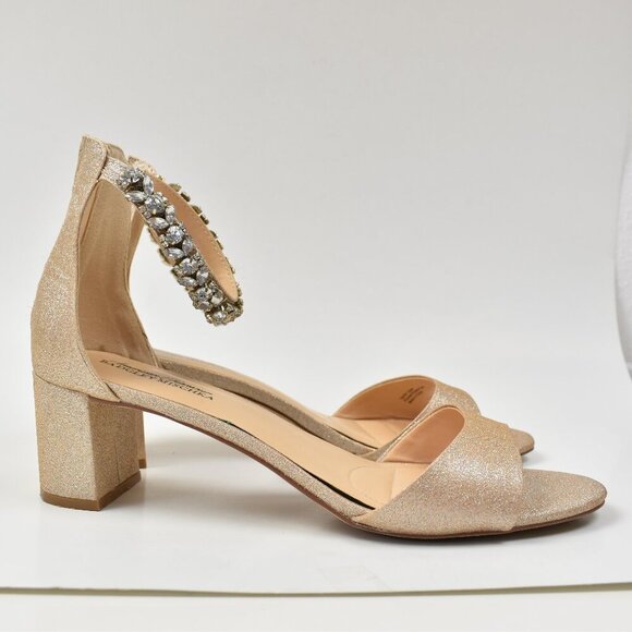 Badgley Mischka American Glamour Catalina Open Toe Block Heel - 12 - Picture 3 of 15